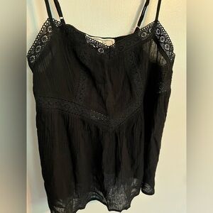 Hippie Rose black tank top, size small, new!